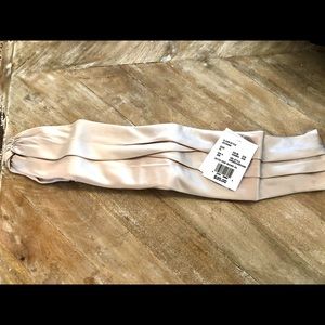 Satin Champagne Wide Ruched Sash